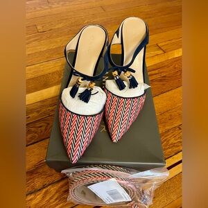 Ann Taylor 1 Trim Mules, 9M & matching belt, XS/ S